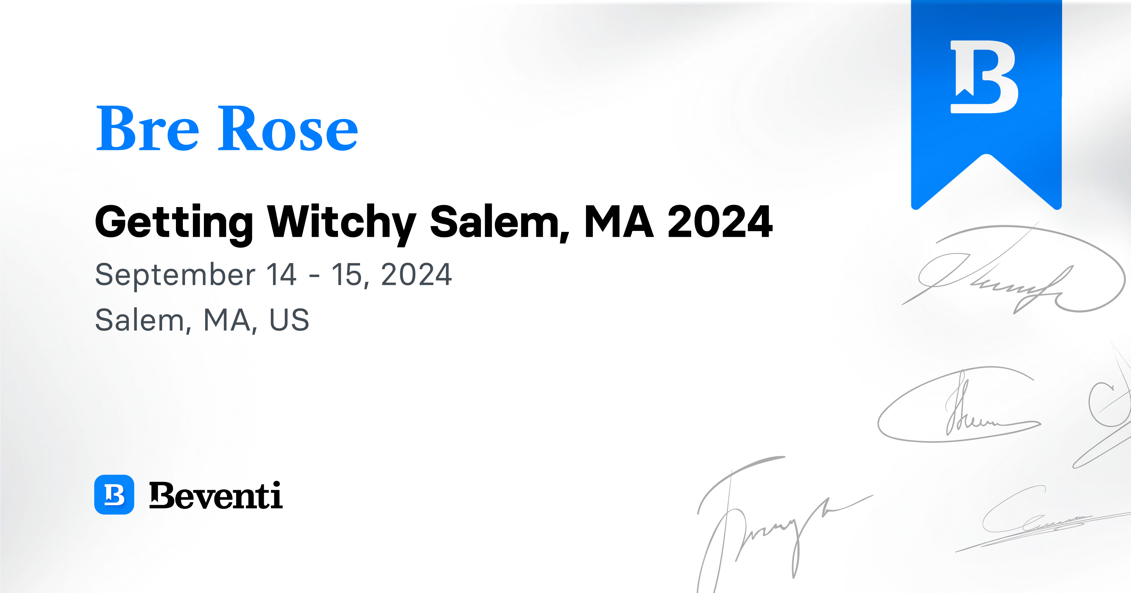 Bre Rose, Getting Witchy Salem, MA 2024 Beventi